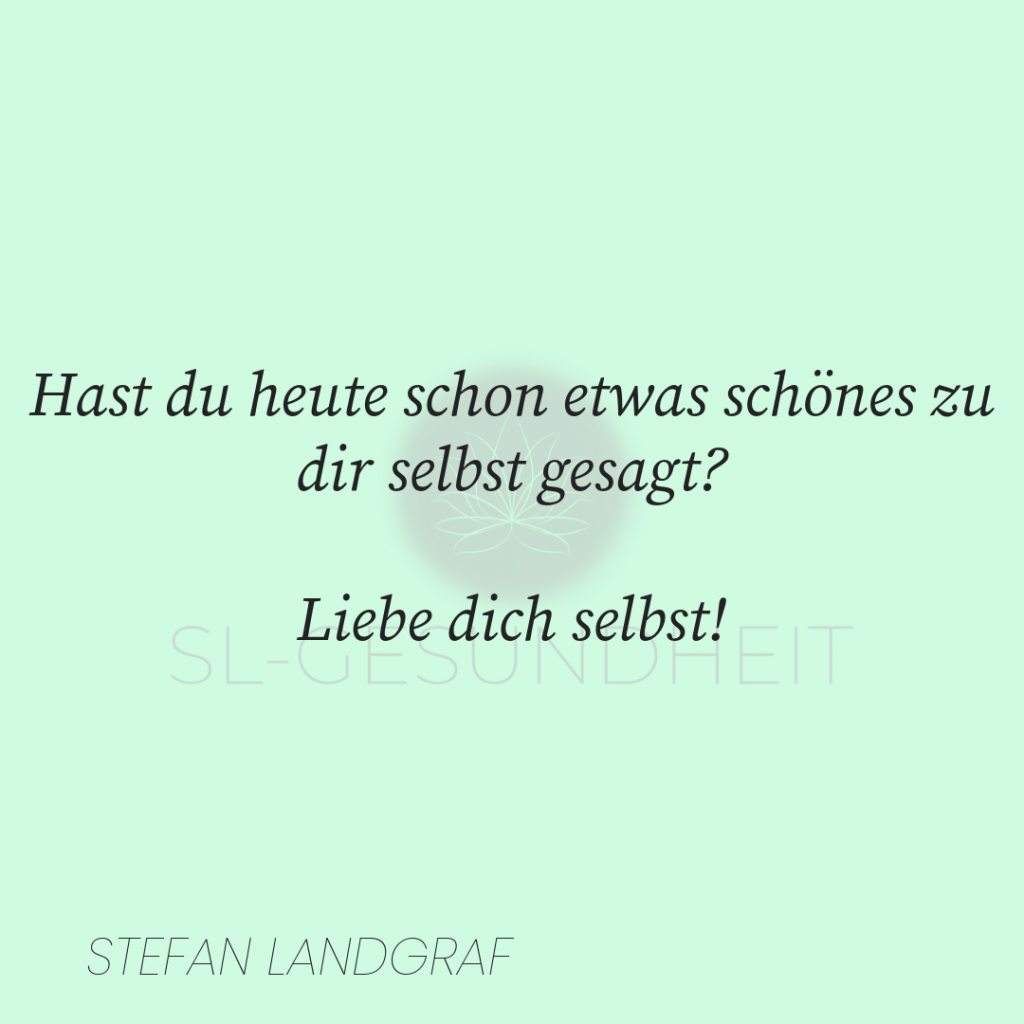 Selbstliebe heißt, gut zu dir selbst zu sein. Mach dir Komplimente, rede dir gut zu